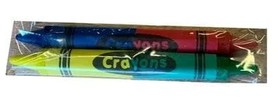 2-Pack Double-Sided No-Roll Hexagonal Shape Cello Crayons (500 Packs of 2 each = 1,000 crayons/case)