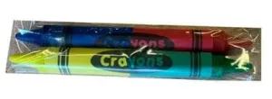 2-Pack Double-Sided No-Roll Hexagonal Shape Cello Crayons (500 Packs of 2 each = 1,000 crayons/case)