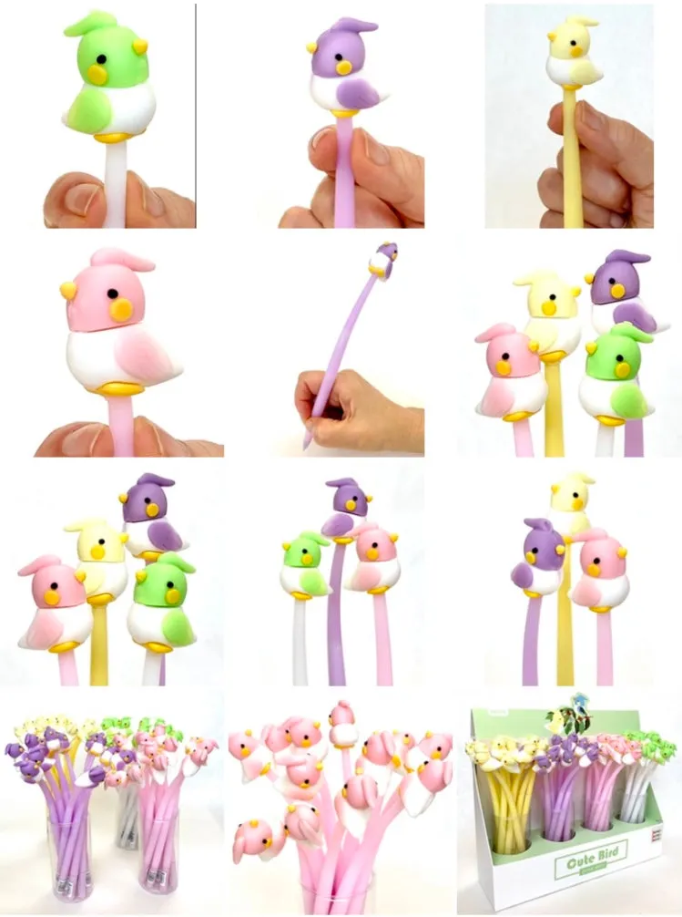 22378 BIRD WIGGLE GEL PEN-48