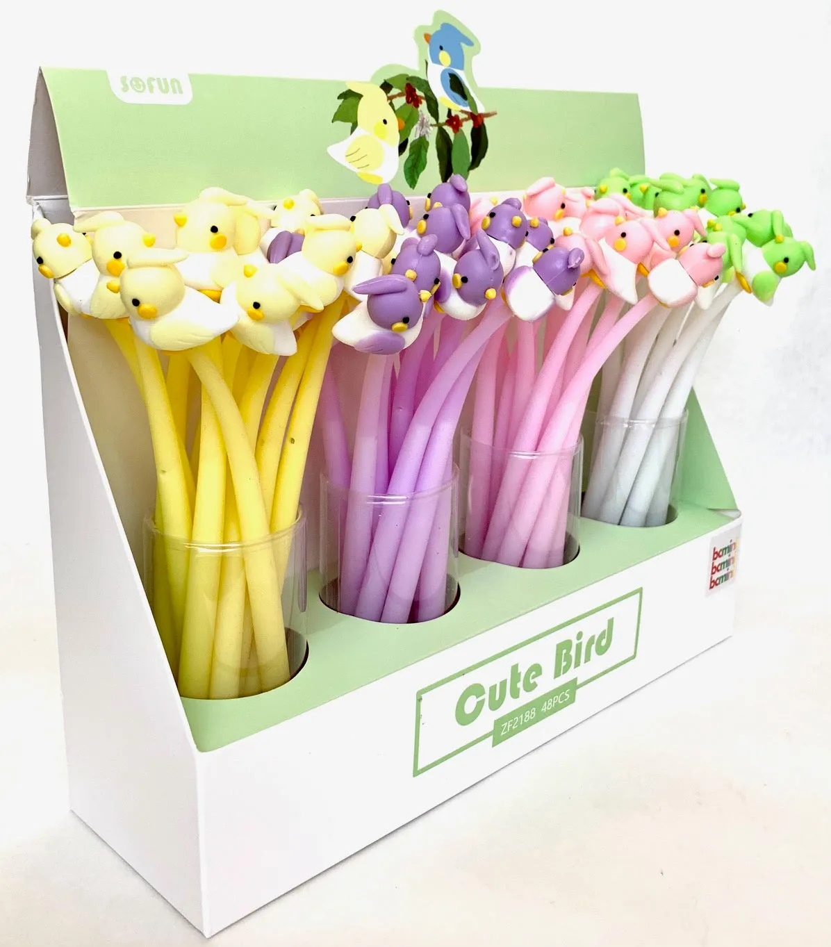 22378 BIRD WIGGLE GEL PEN-48
