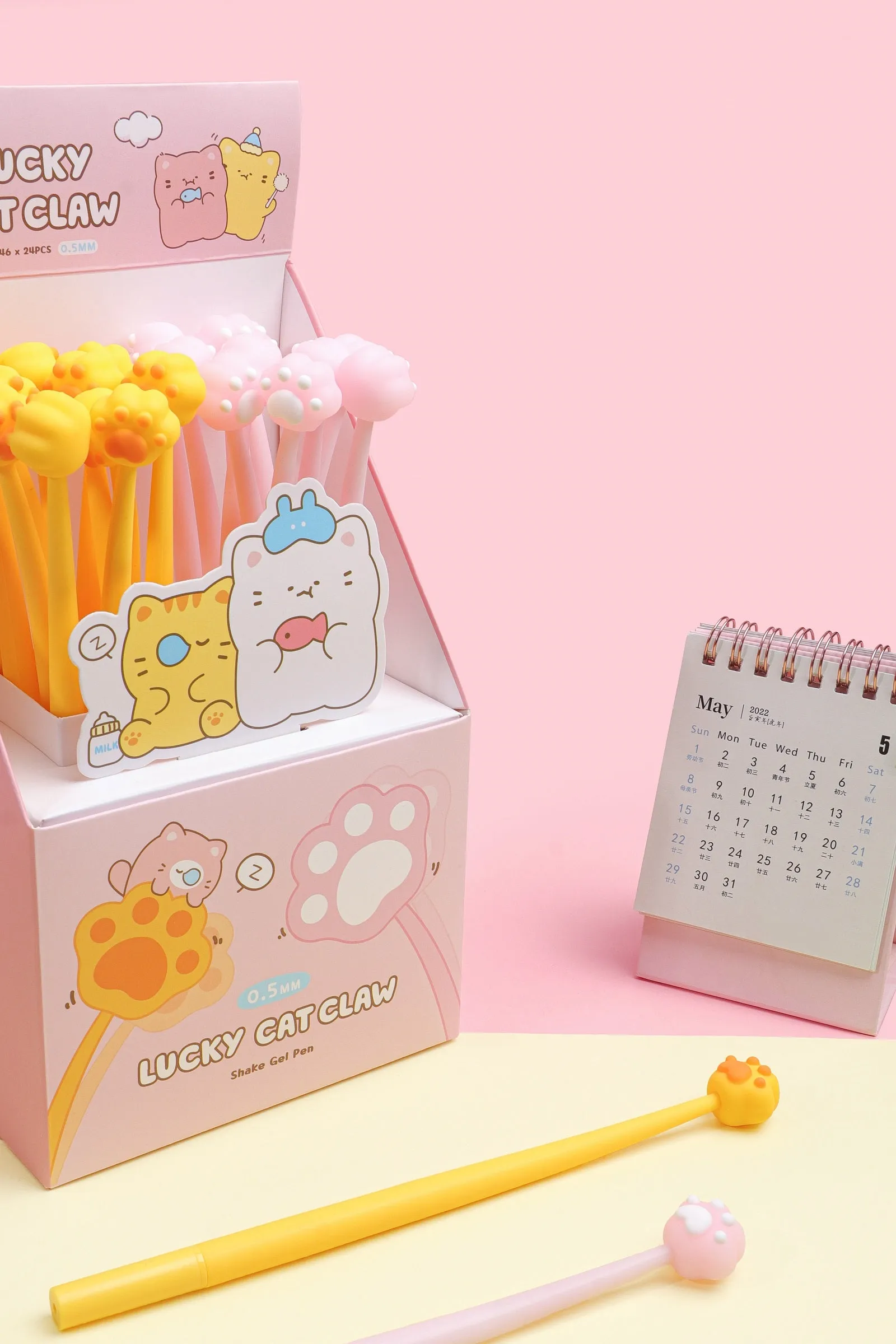22567 CAT PAWS WIGGLE GEL PEN-24