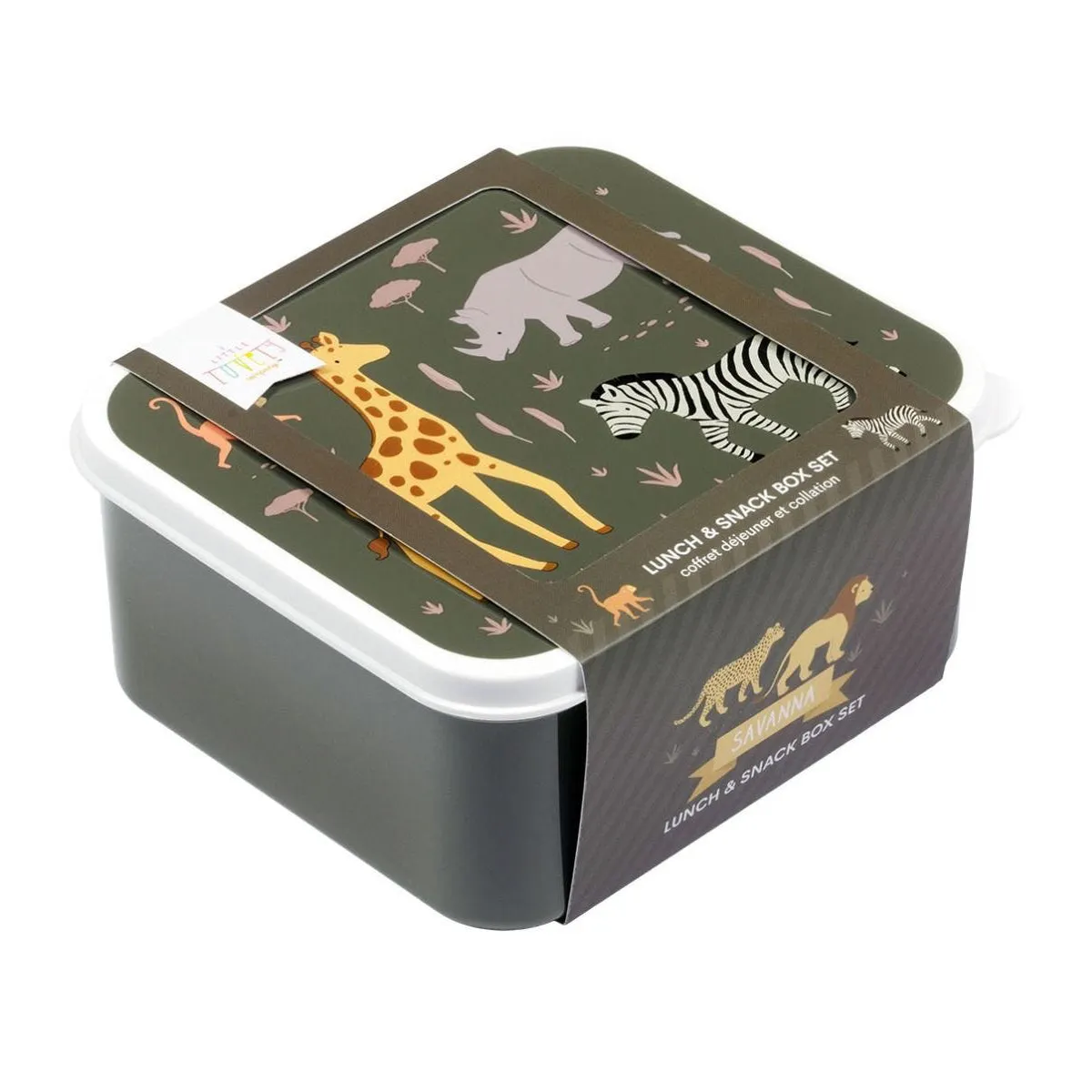 A Little Lovely Company Lunch & Snack Box Set: Savanna