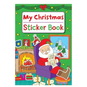A4 My Christmas Sticker Book - Assorted Festive Holiday Characters High Quality Adhesive Stickers Decorating Crafting