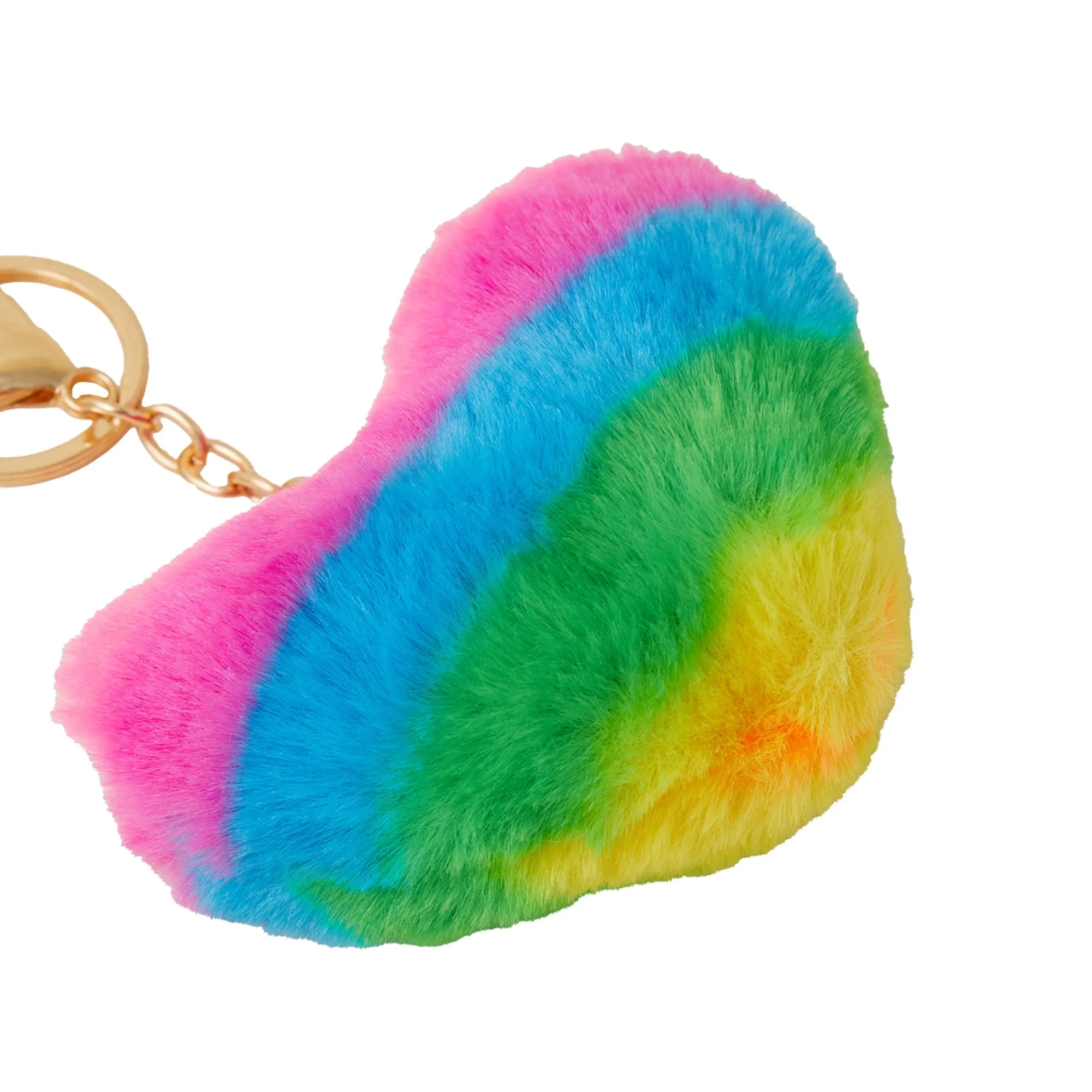 Accessorize London Fluffy Heart Keyring