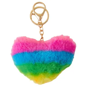 Accessorize London Fluffy Heart Keyring