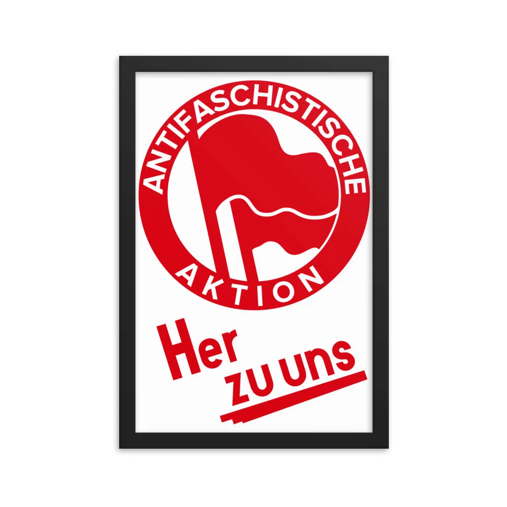 Anti-Fascist Action Framed Poster