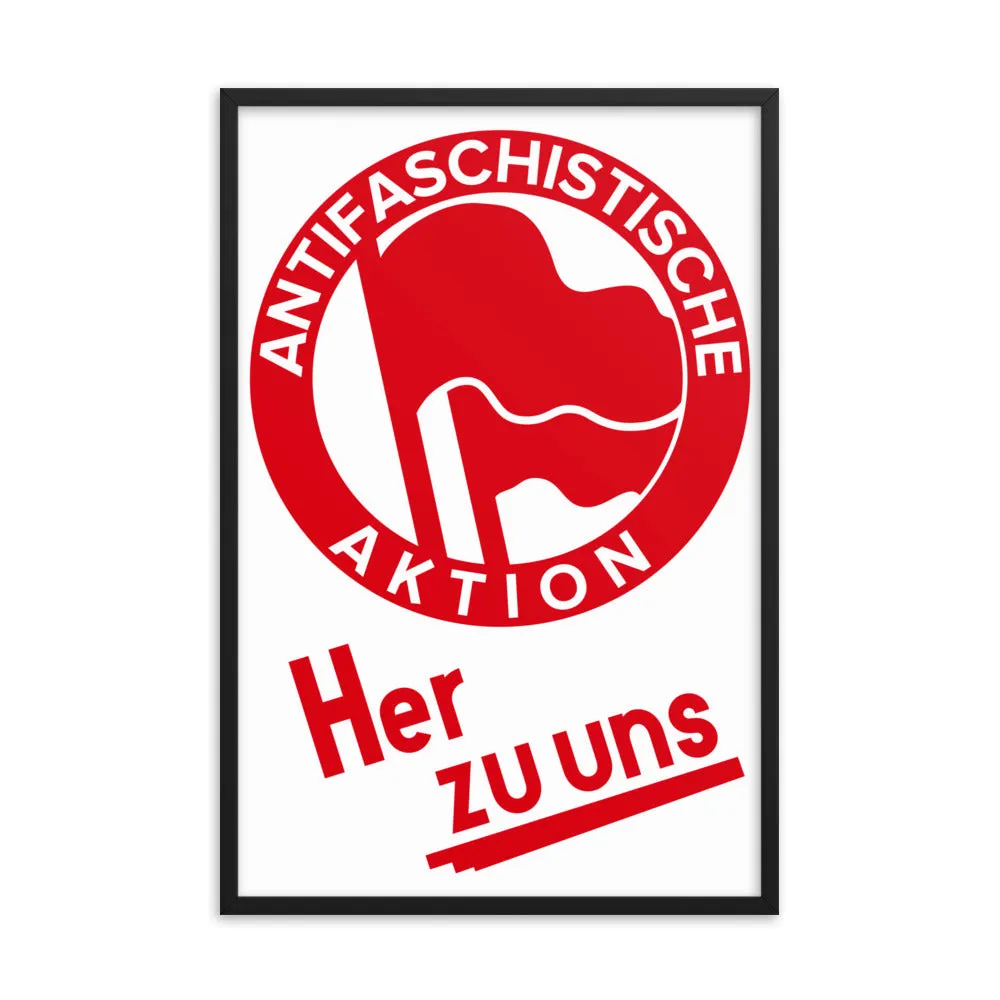 Anti-Fascist Action Framed Poster