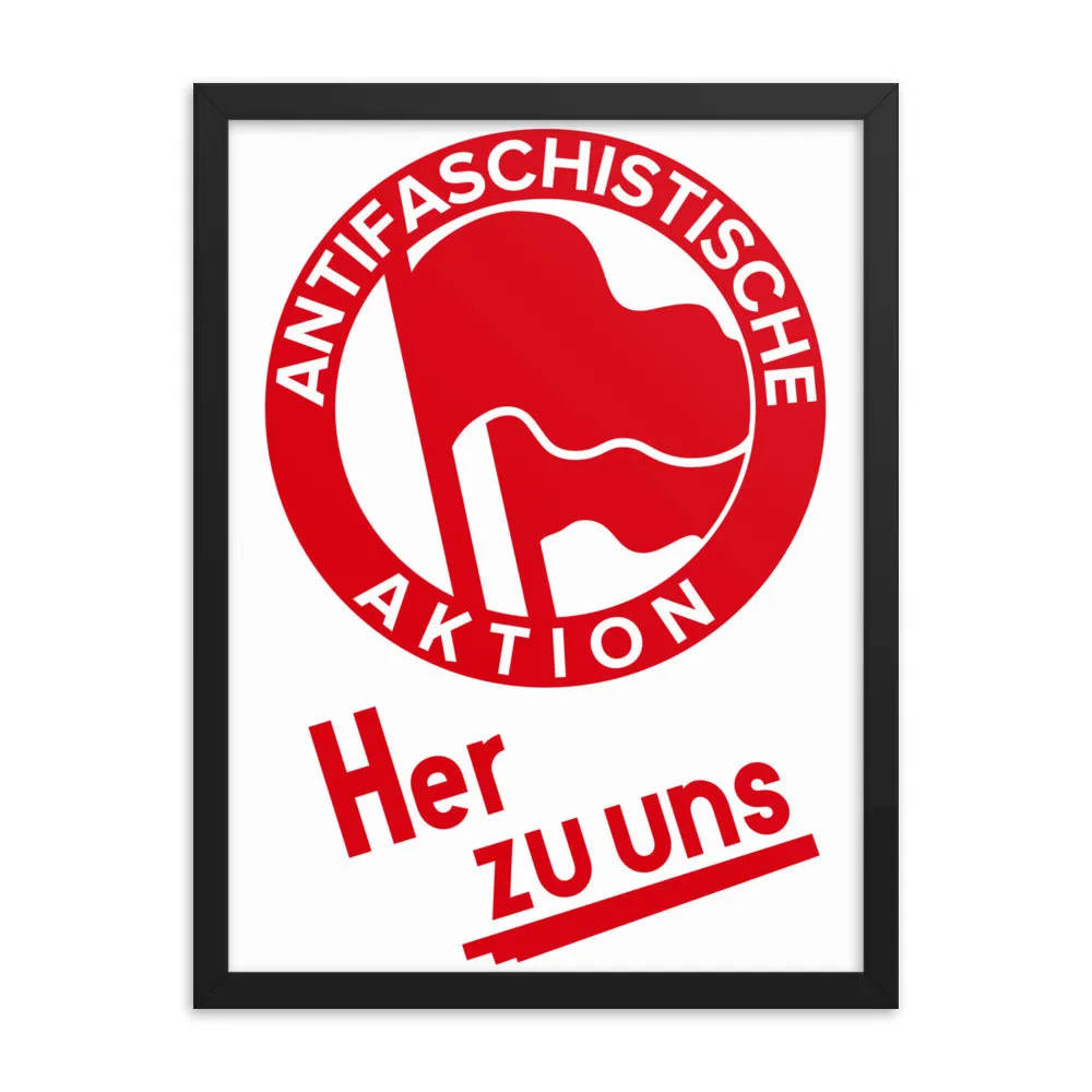 Anti-Fascist Action Framed Poster