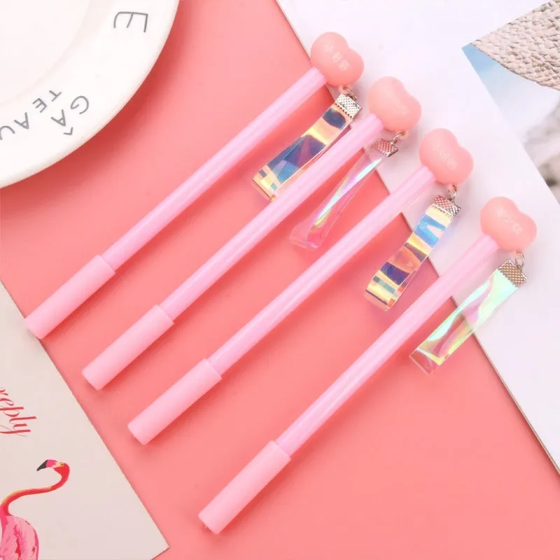 Baby Pink Heart Aesthetic Gel Pens
