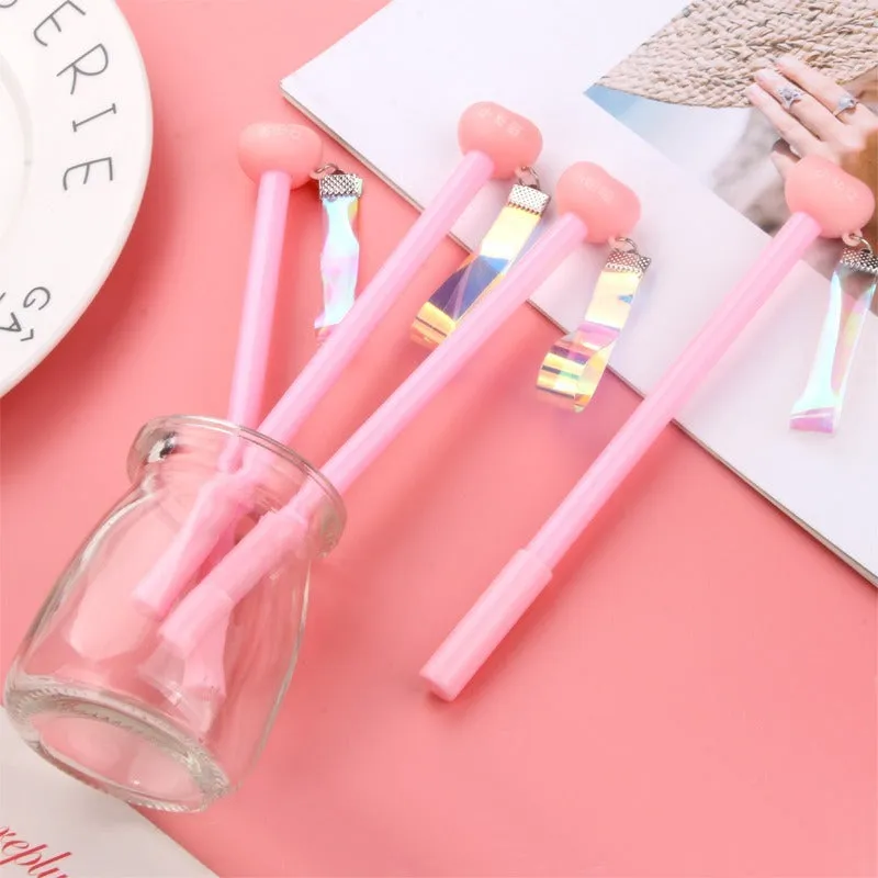 Baby Pink Heart Aesthetic Gel Pens