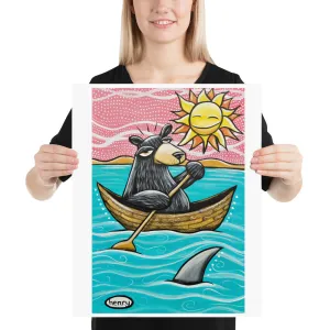 Bear in Canoe