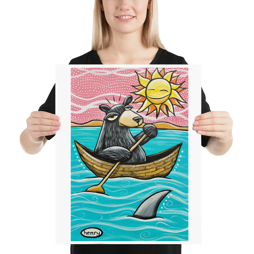 Bear in Canoe