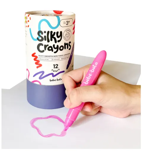 BebeBata-Silky Washable Crayons (12 Colors)
