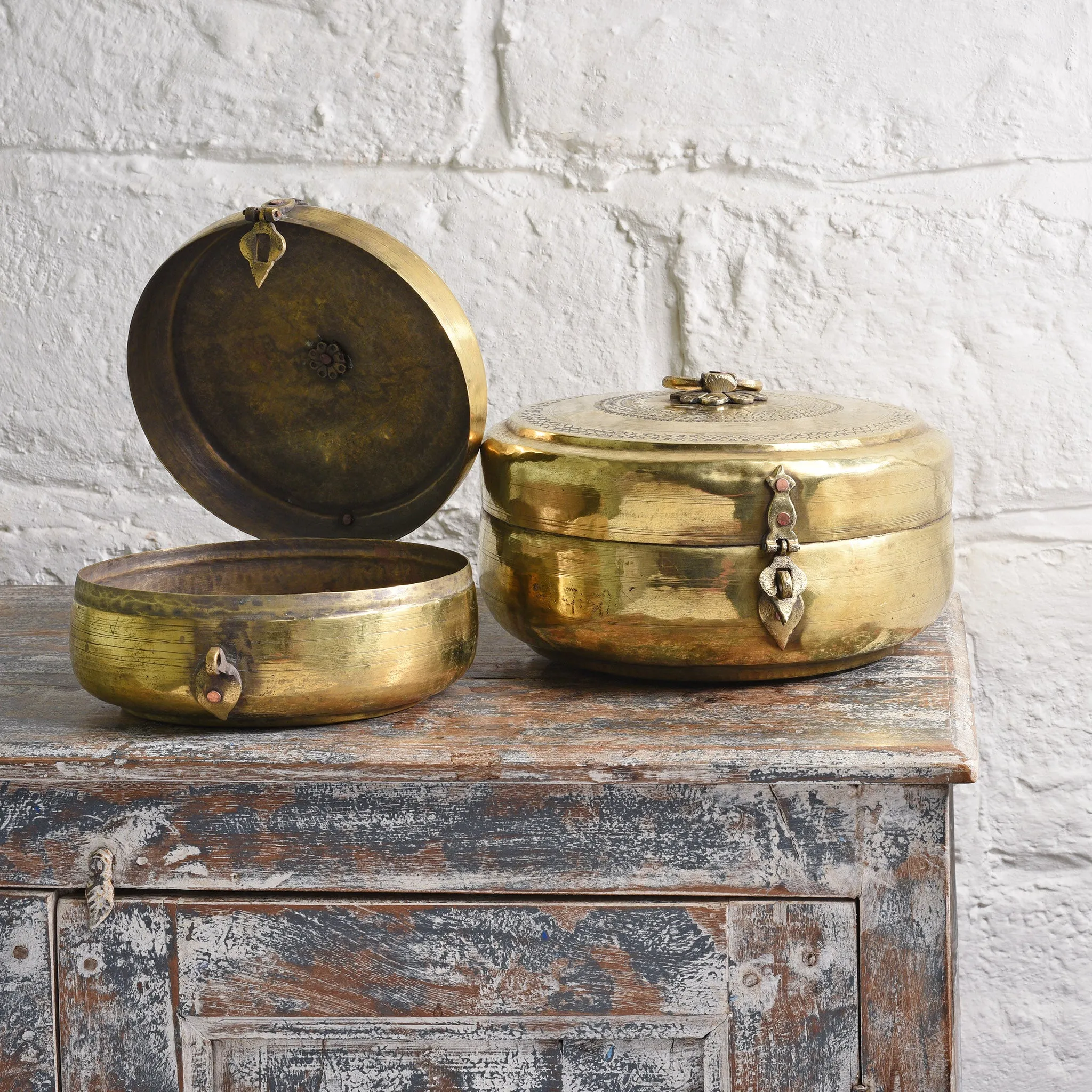 Brass Chapati Box - Ca 1900