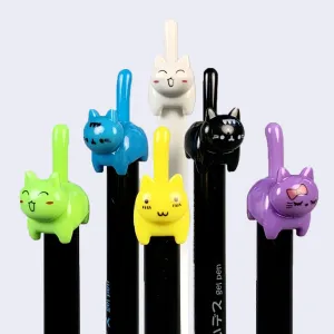 Cat Tail Click Gel Pen (Assorted)