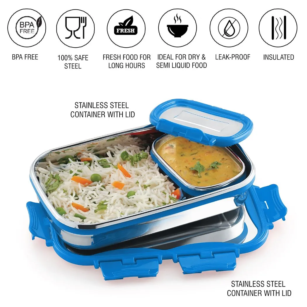 Click It Stainless Steel Lunch Box, Medium