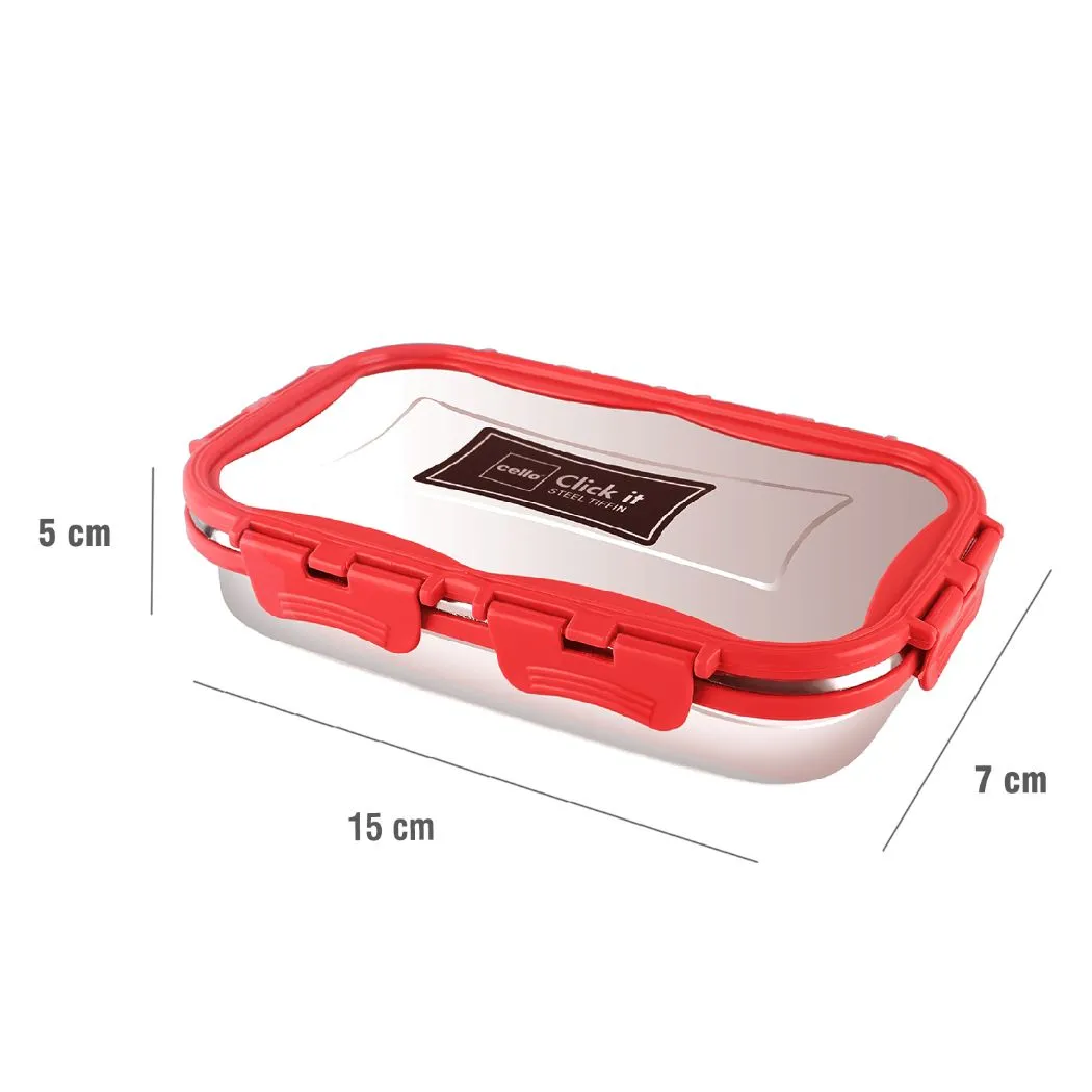 Click It Stainless Steel Lunch Box, Medium