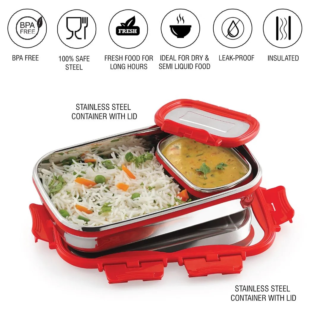 Click It Stainless Steel Lunch Box, Medium