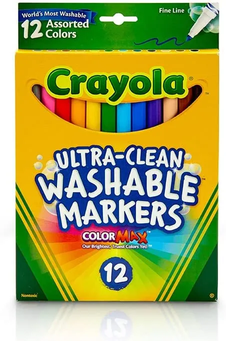 Crayola ‎Ultra-Clean Washable Markers - Fine Line - 12 counts