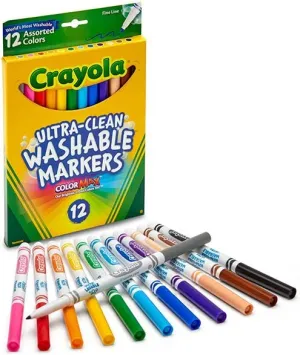Crayola ‎Ultra-Clean Washable Markers - Fine Line - 12 counts