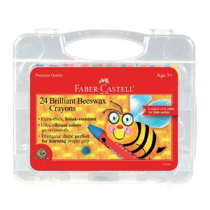 Creativity 24 Brilliant Beeswax Crayons in Storage Case