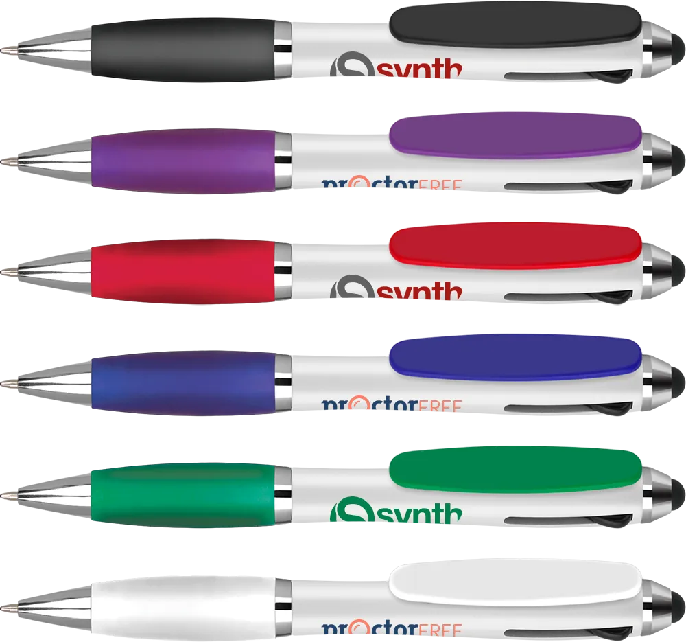 Curvy Tricolour Stylus Pens
