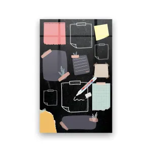 Custom Kids Room Creative Glass Board - 6x Edding Markers Set Included