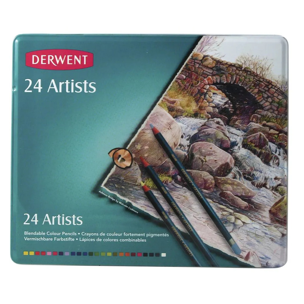 Derwent Artists Color Pencils - (Tin of 24)