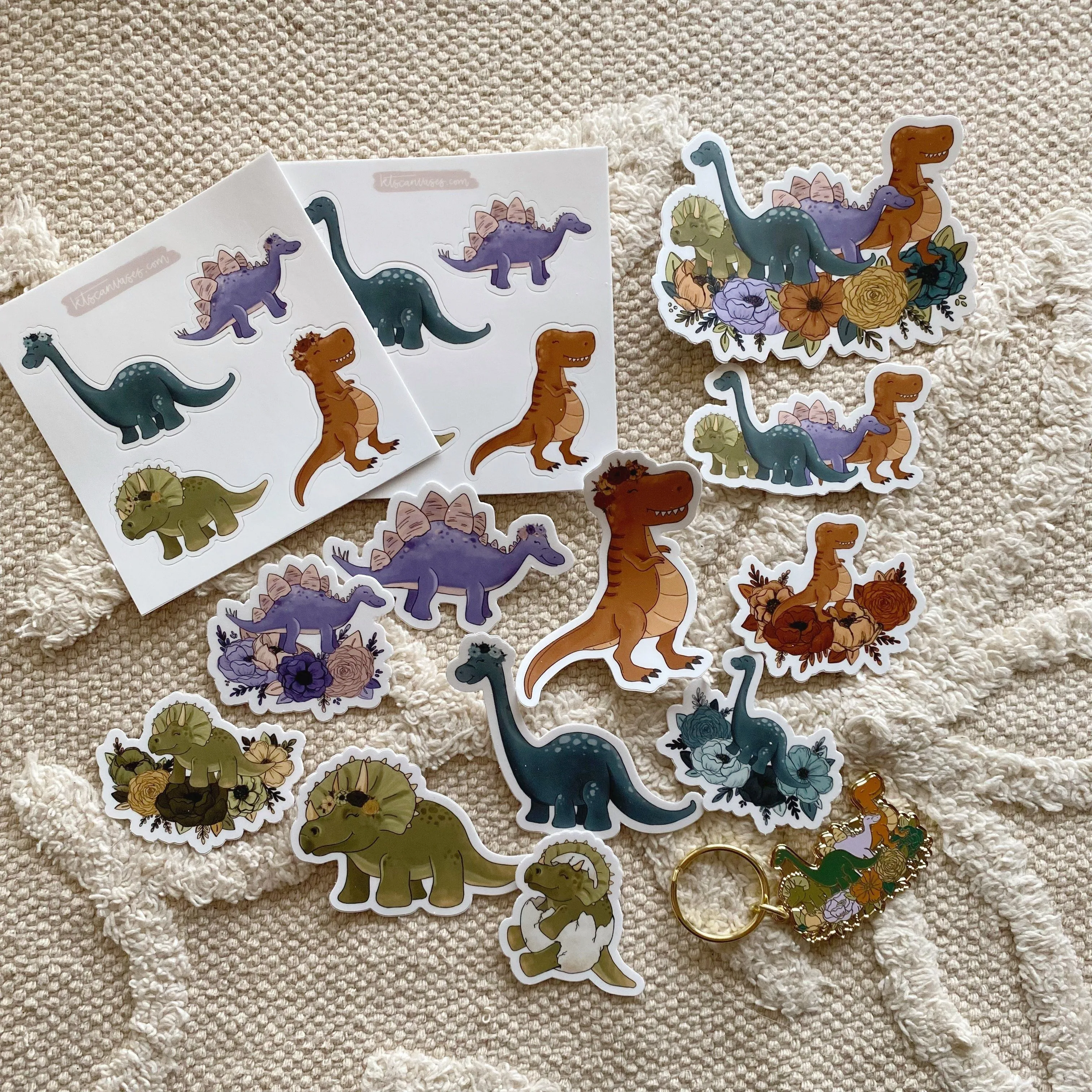 Dinosaur Florals Bundle Set of 14