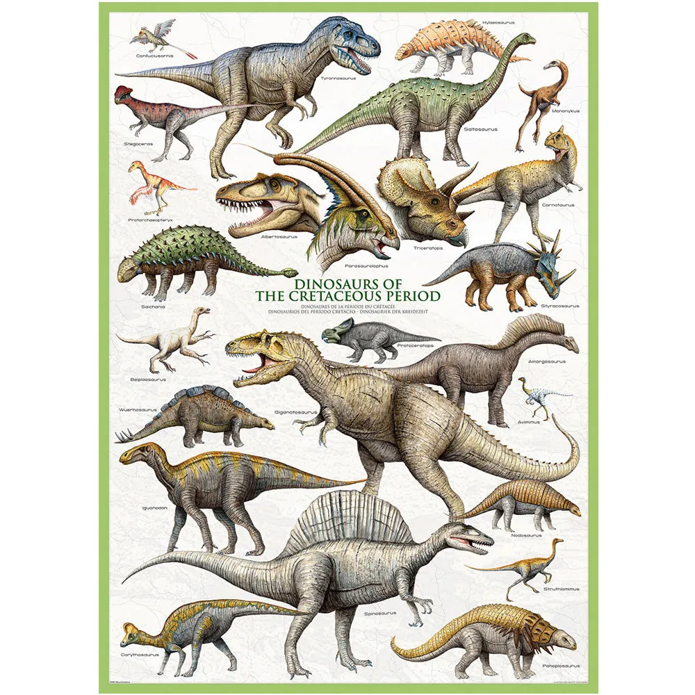 Dinosaurs of the Cretaceous Period Jigsaw Puzzle - 1000 pieces