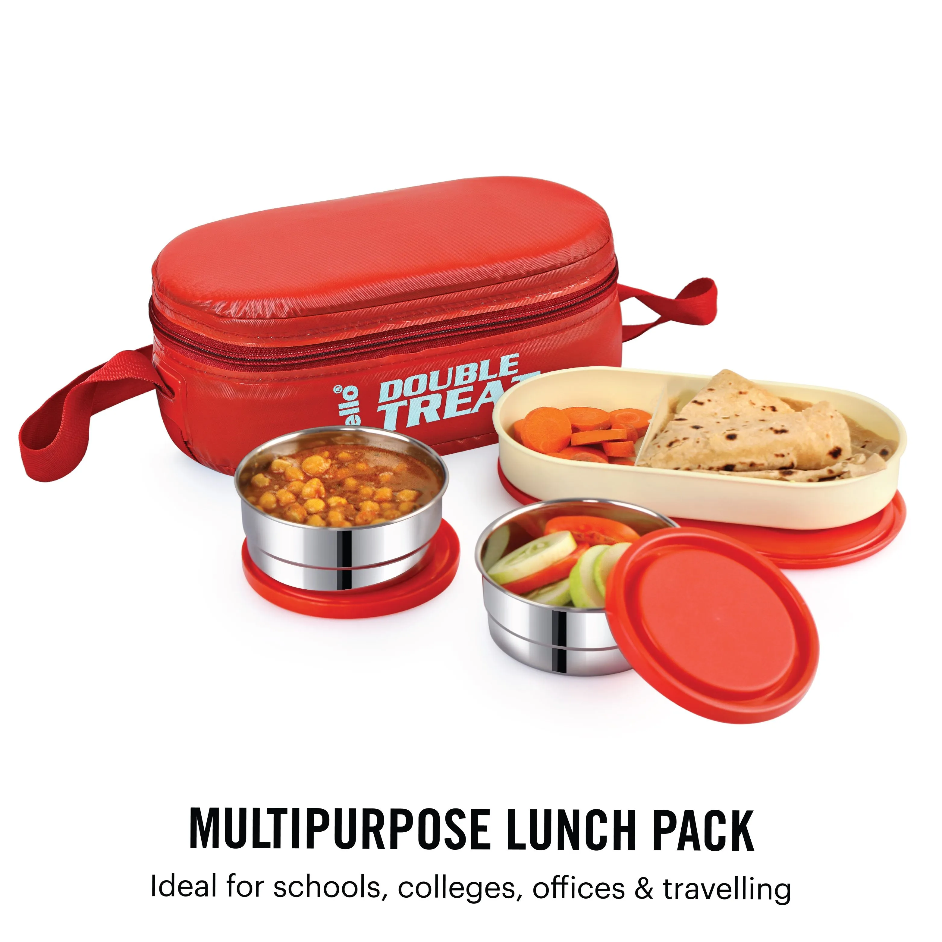 Double Treat Lunch Box with Jacket, Set of 3