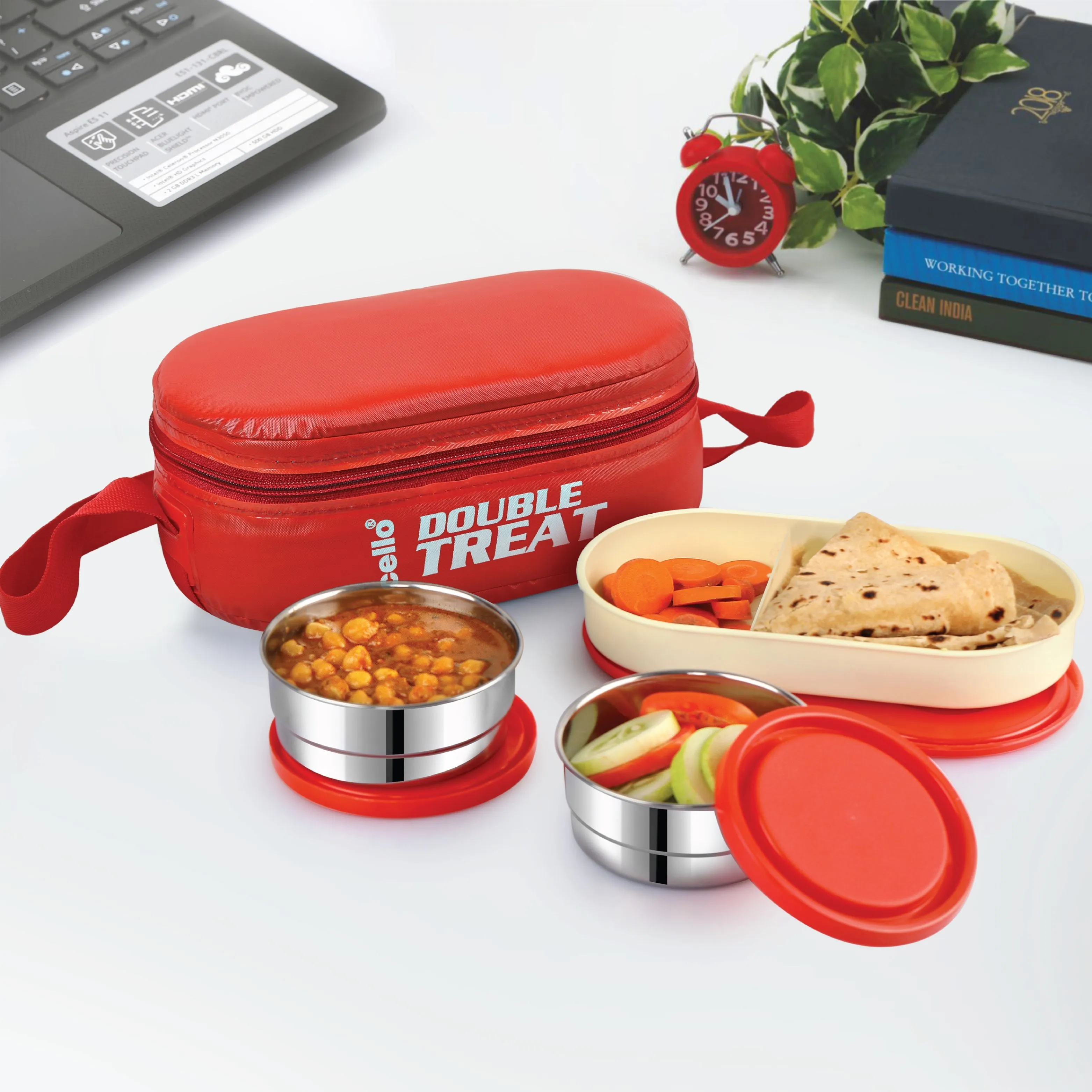 Double Treat Lunch Box with Jacket, Set of 3