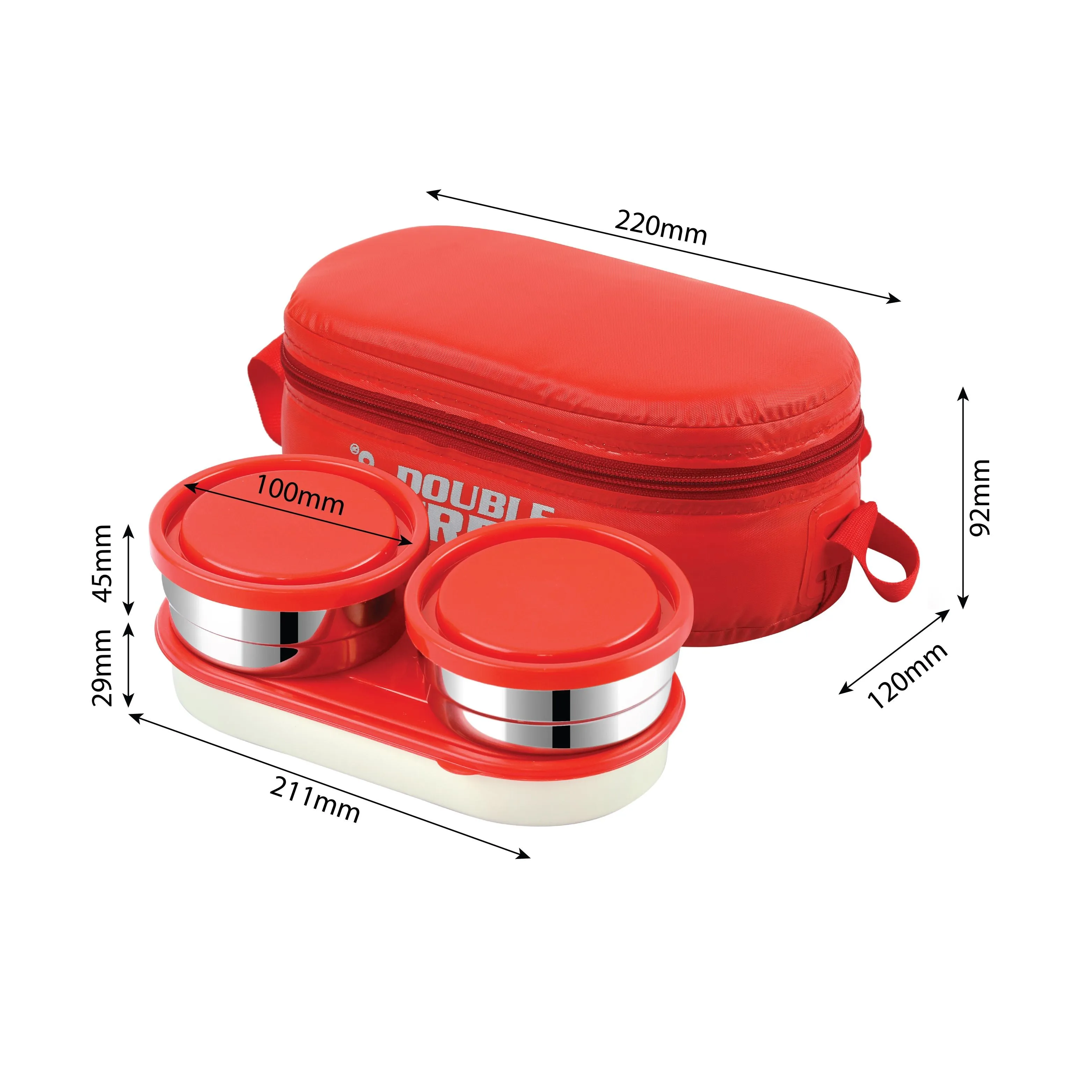 Double Treat Lunch Box with Jacket, Set of 3