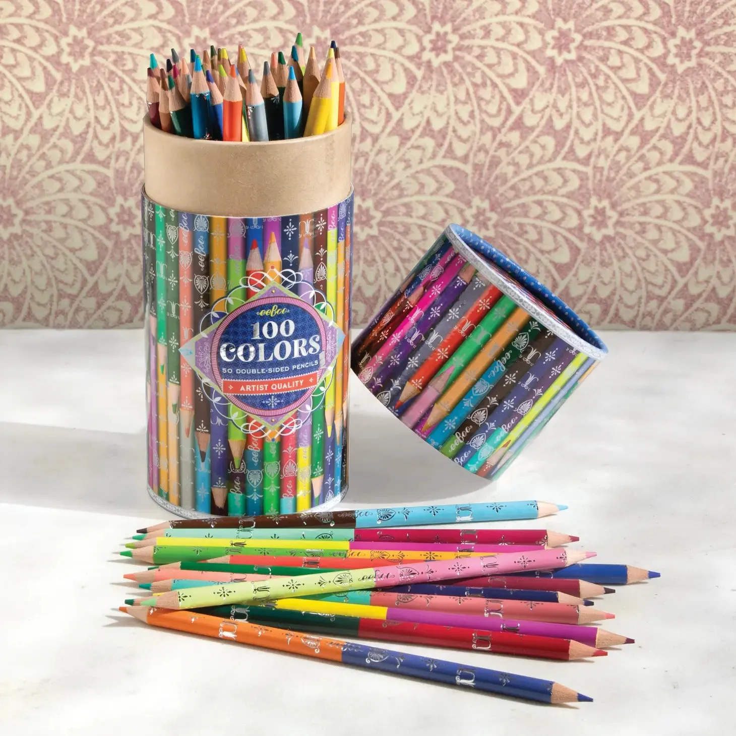 eeBoo 100 Colors 50 Double-Sided Pencils