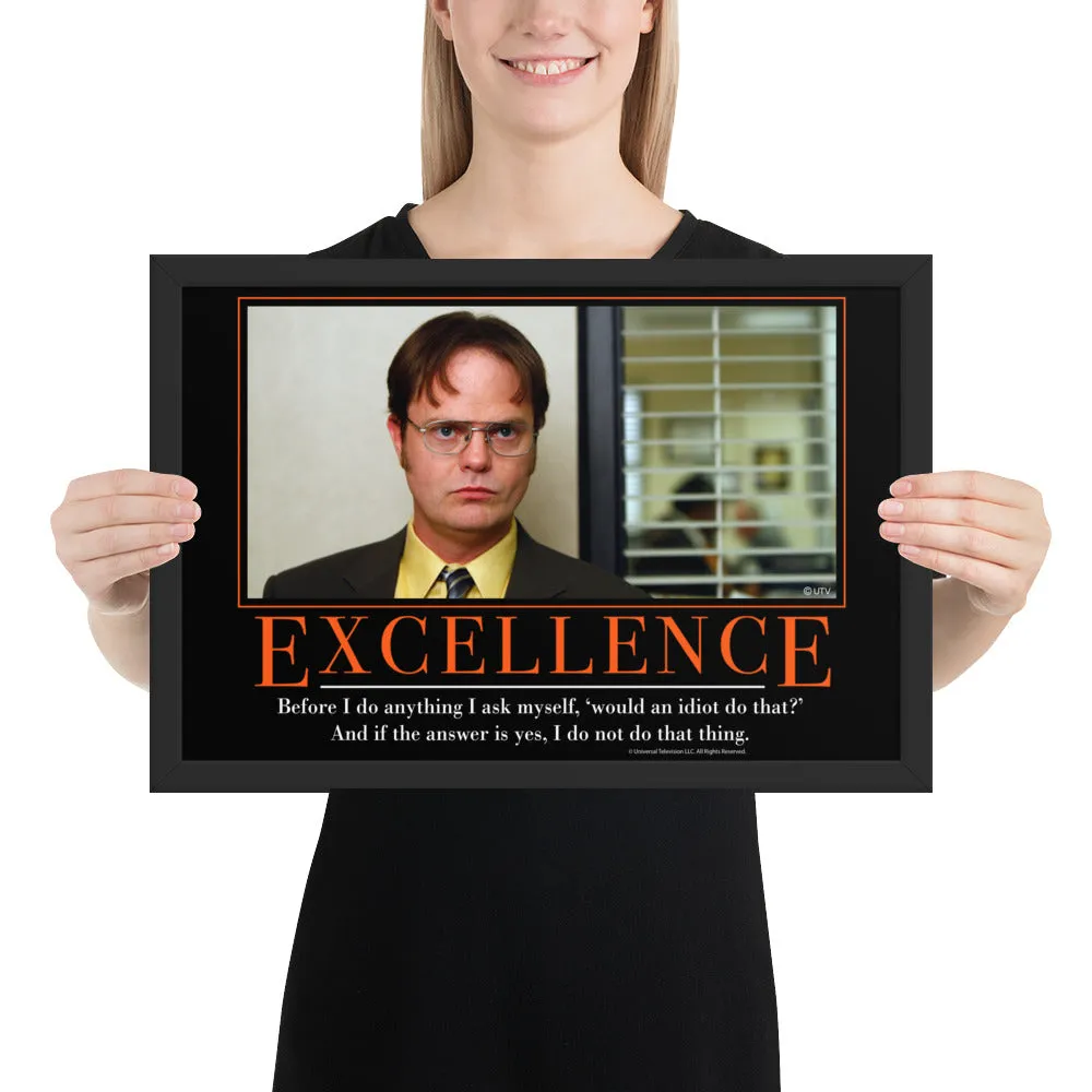 Excellence Motivational Framed Poster