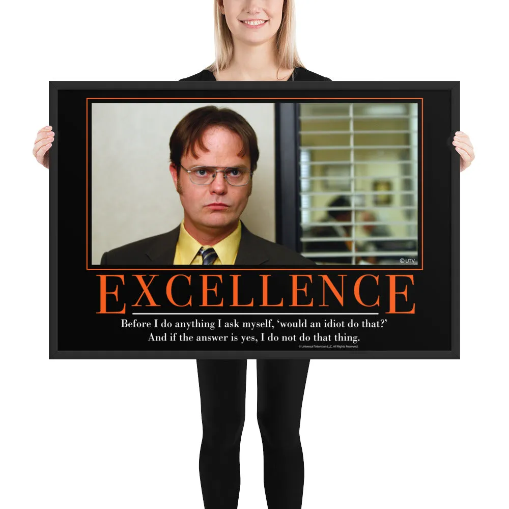Excellence Motivational Framed Poster