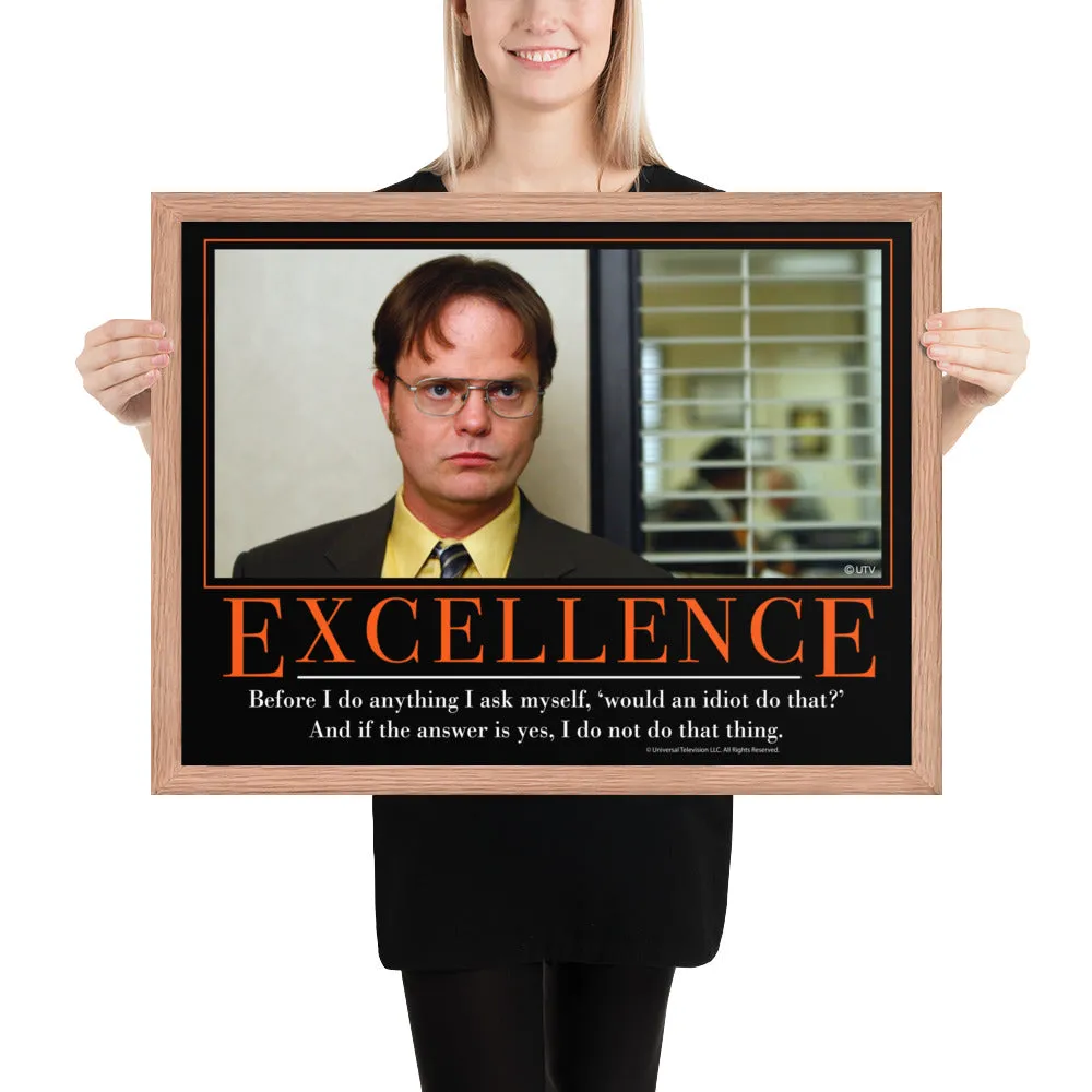 Excellence Motivational Framed Poster