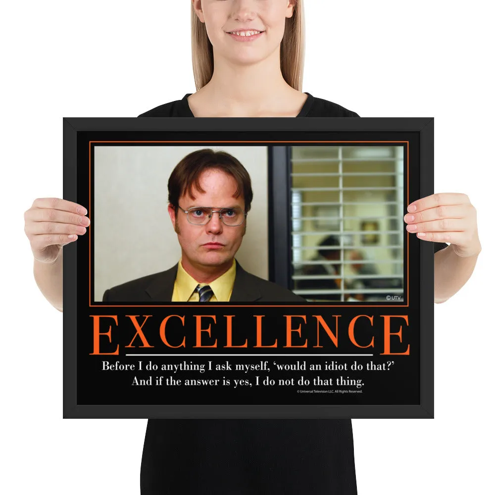 Excellence Motivational Framed Poster