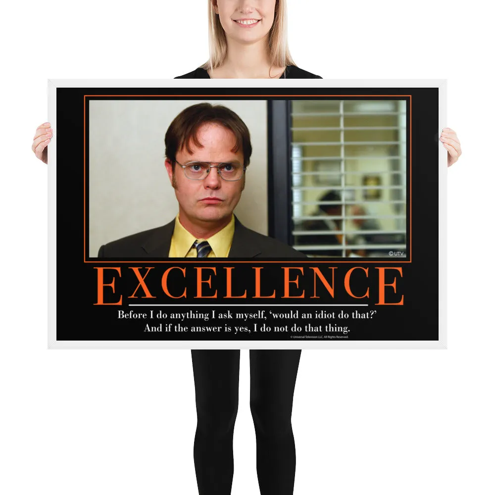 Excellence Motivational Framed Poster
