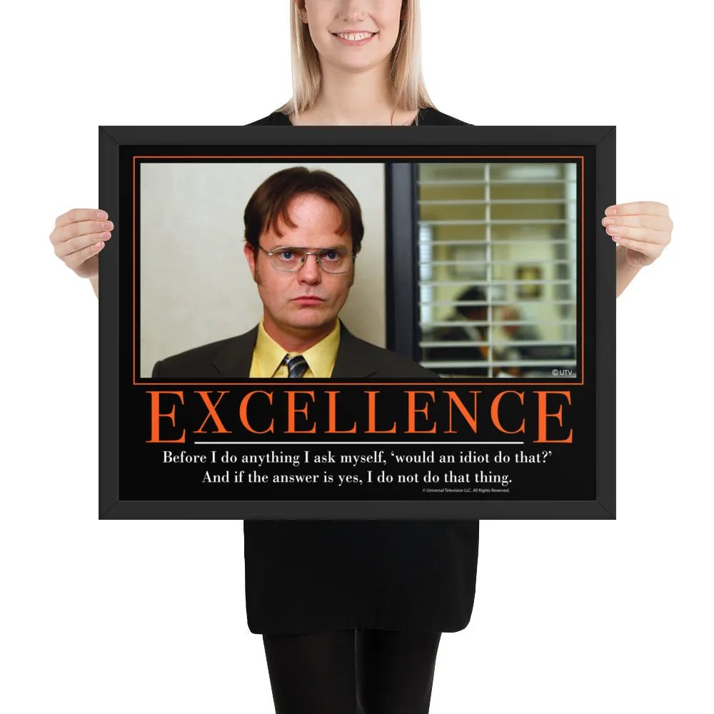 Excellence Motivational Framed Poster