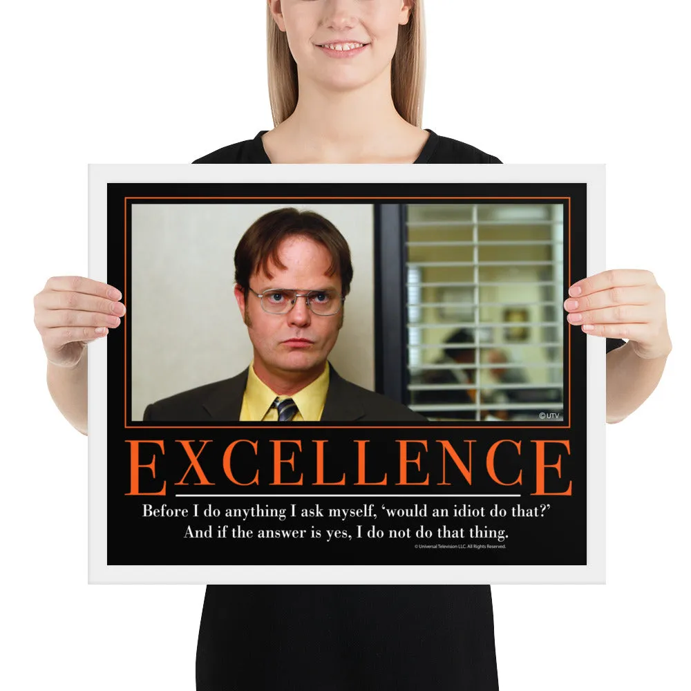 Excellence Motivational Framed Poster