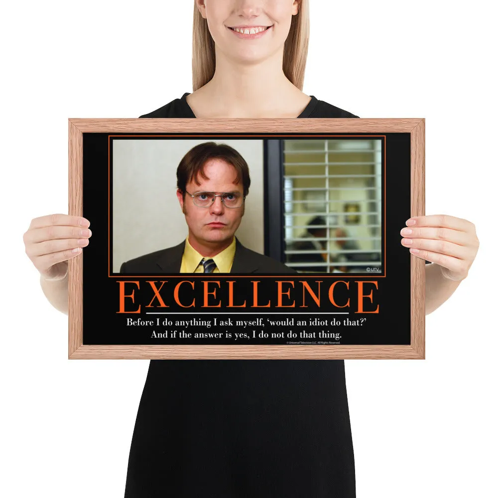 Excellence Motivational Framed Poster