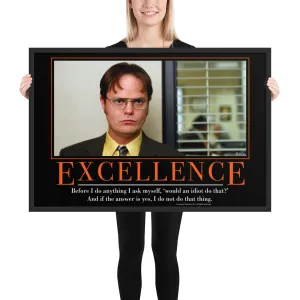 Excellence Motivational Framed Poster