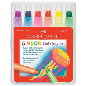 Faber-Castell Neon Gel Crayons (6 pack)