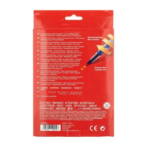 Faber-Castell - Twistable Wax Crayons - Box of 24