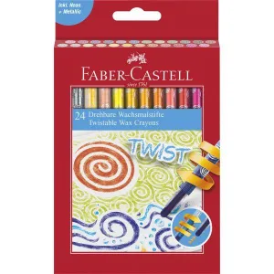 Faber-Castell - Twistable Wax Crayons - Box of 24