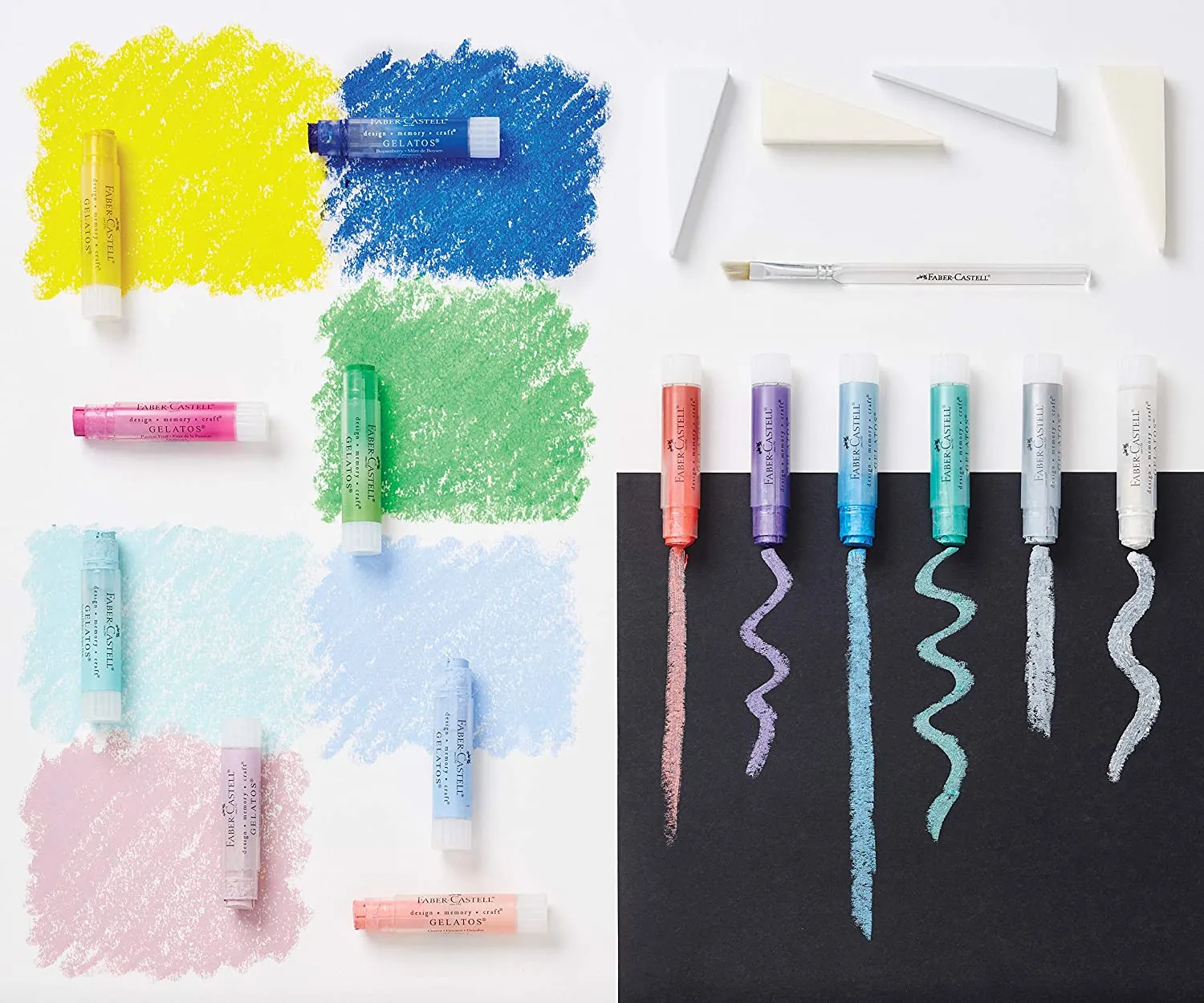 FABER-CASTELL Water sol.crayons Gelatos Diner 6 parts BC