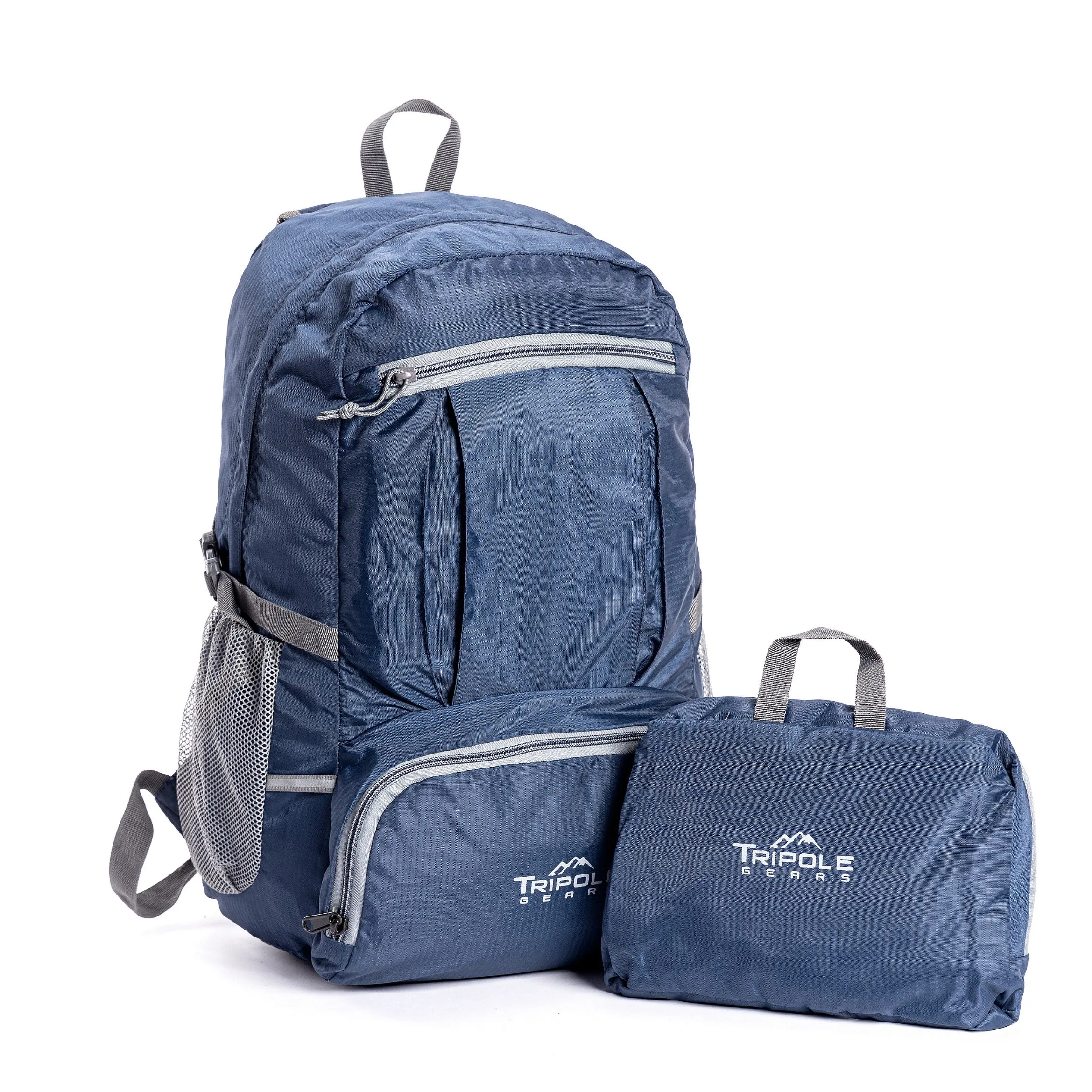 Foldable PAKEASY Backpack and Day Bag for Hiking and Day Trips | Blue
