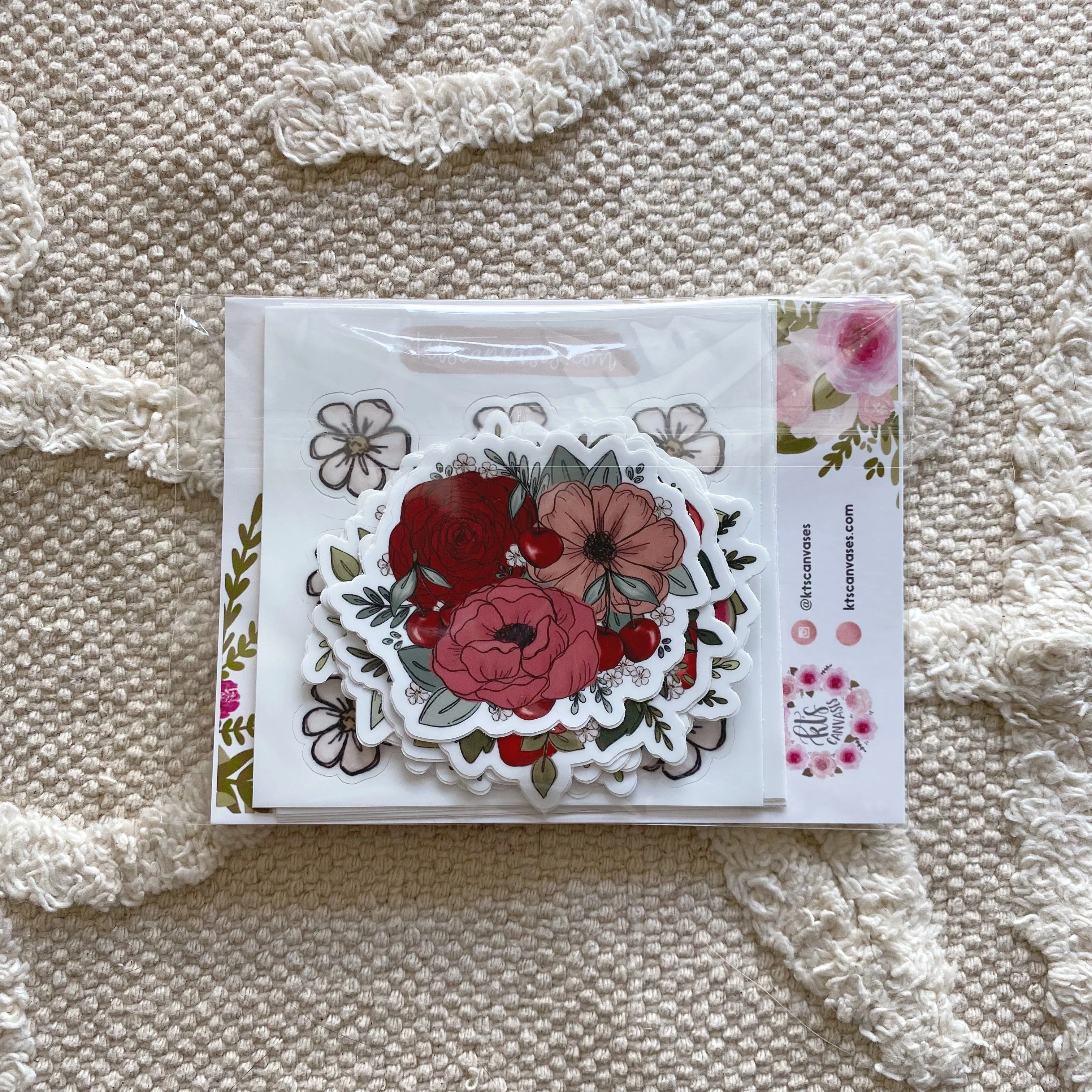 Fruit Floral Sticker Pack of 14