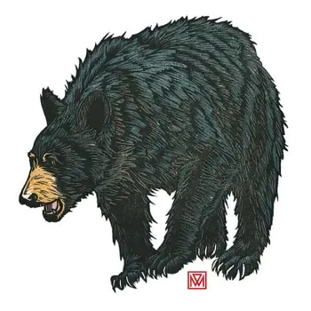 Fun Folk: Bear Vinyl Sticker